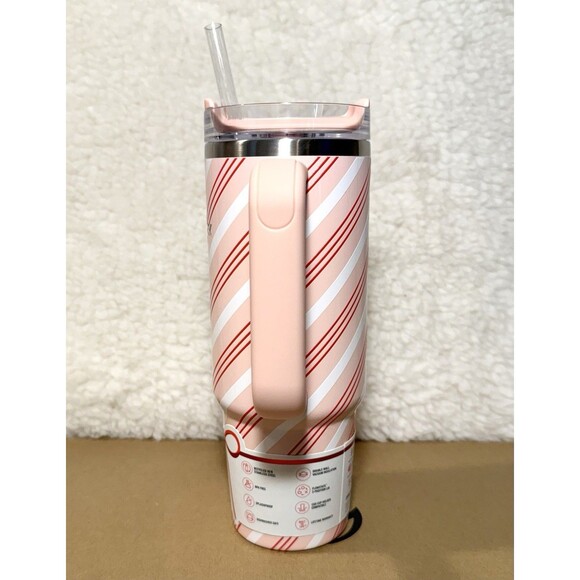 Stanley 30 oz Stainless Steel H2.0 FlowState Quencher Tumbler Strawberry Twist - Picture 3 of 8